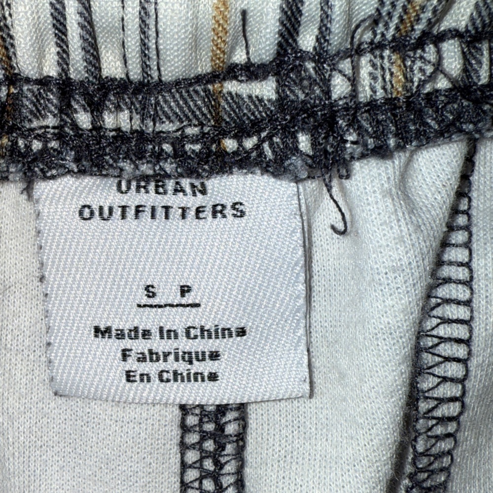 β¨ Urban Outfitters Menβs Plaid Track Pants β Tan/Black β Size S β¨ - Picture 8 of 12